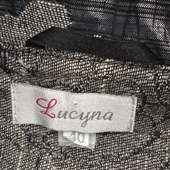 Lucyna Elegant Floral Women's Jacket, charcoal and black flowers size 40 - Picture 6 of 6